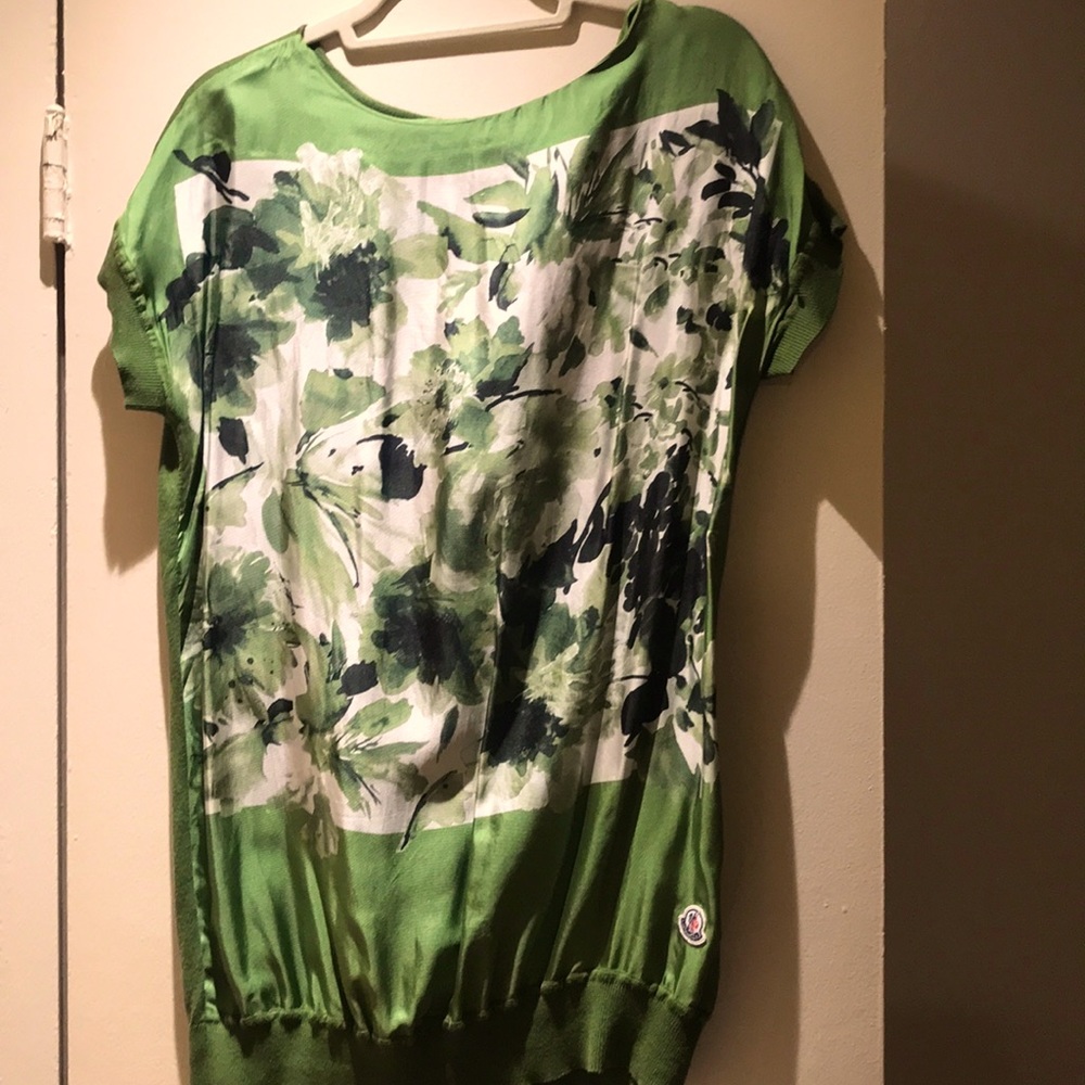 Moncler floral green shirt